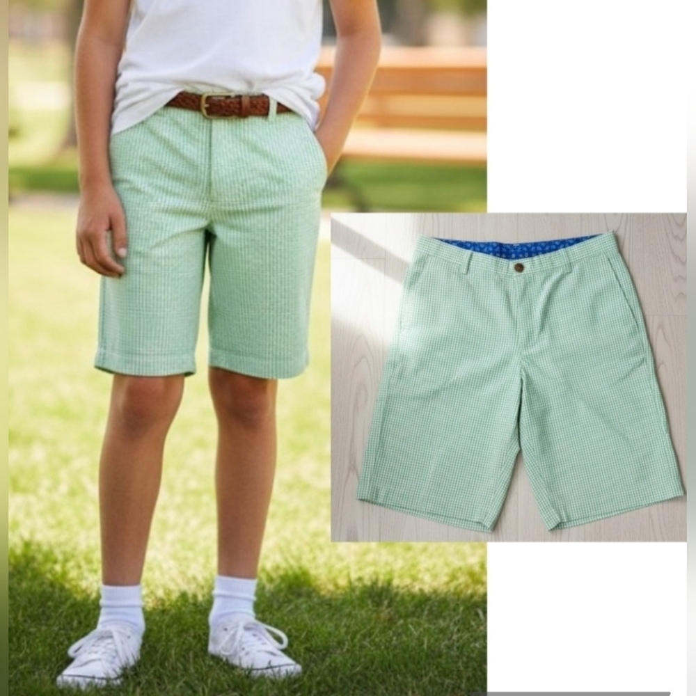 J. Bailey Pete Shorts In Sailor Blue Stripe Seersucker Size 12